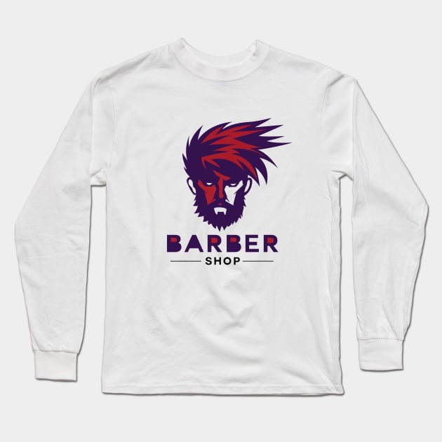 Barber rage Long Sleeve T-Shirt by Whatastory